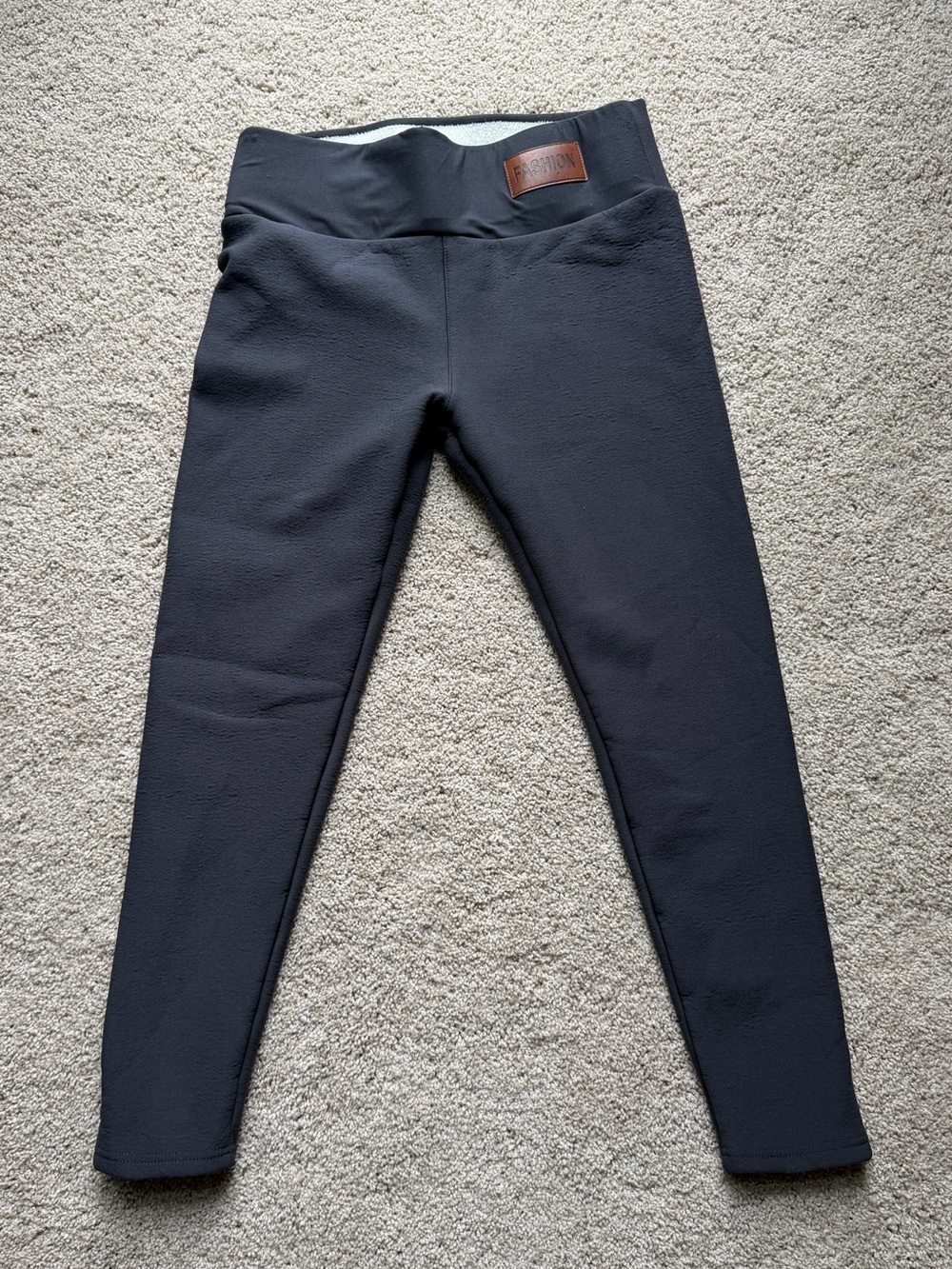 Women’s XL FASHION thermal lined leggings, charcoal grey